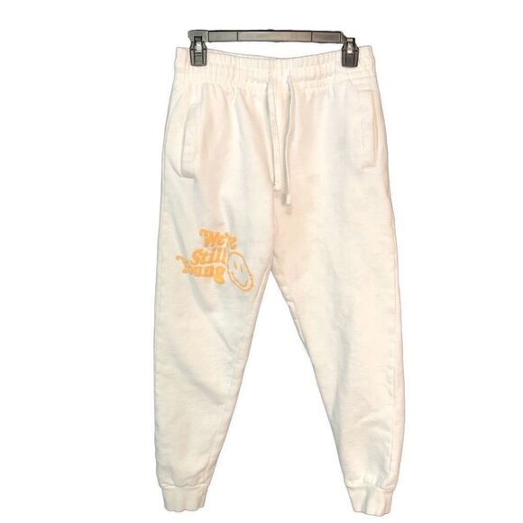 Fanjoy Sweats White Size Small White Pockets - Picture 1 of 8